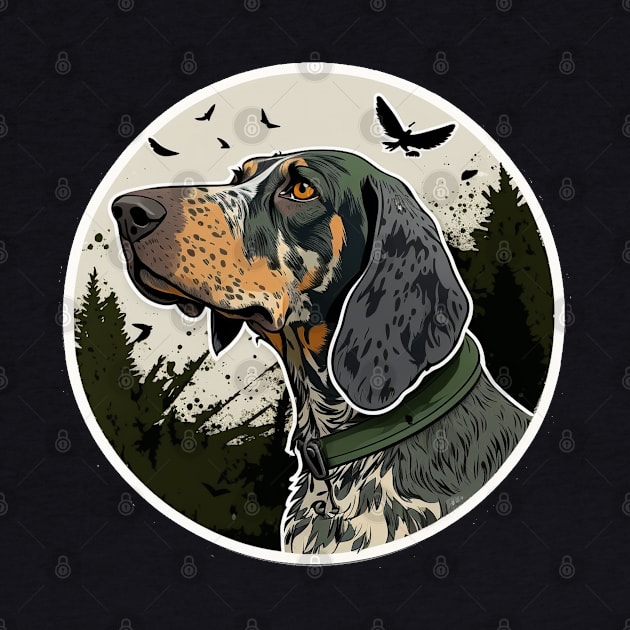 Bluetick Coonhound Camouflage Motif by Mike O.